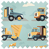 Construction Crew, Digger - Roller Blind